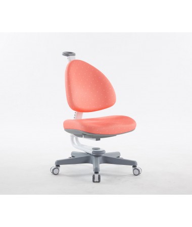 TC1008CRW BABO CHAIR (WHITE IN CORAL RED FABRIC)